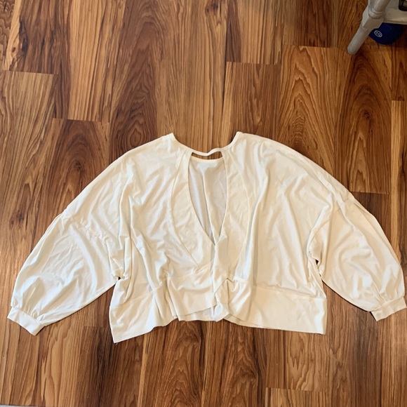 Jersey span comfy flowy open back top - Picture 2 of 3